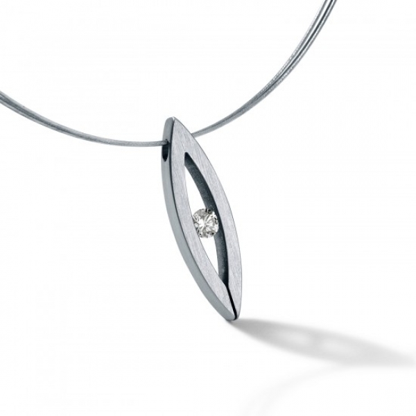 damenanhänger humphrey diamantanhänger navette edelstahl diamant